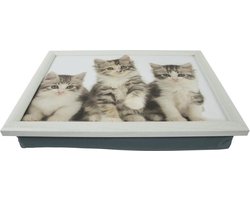 Mars & More Schoottafel - katten/poezen print - 43 x 32 cm - laptray