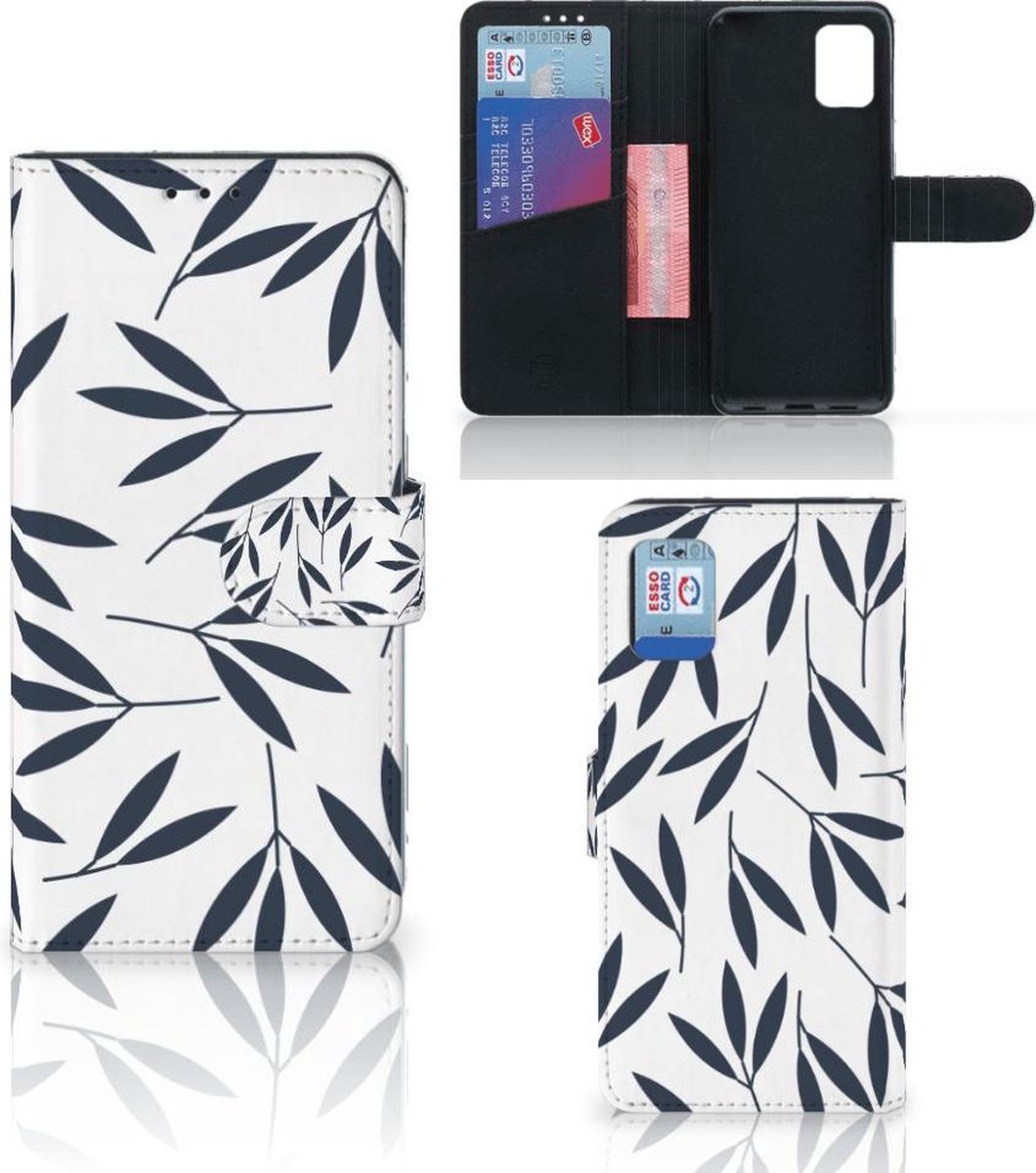 Samsung Galaxy A31 Hoesje Leaves Blue