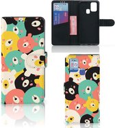 Wallet Bookcase Geschikt voor Samsung Galaxy M31 Telefoonhoesje Bears