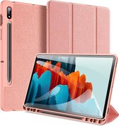 Samsung Galaxy Tab S7 Plus hoes - Dux Ducis Domo Book Case - Roze