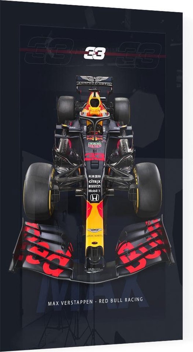 Max Verstappen (Red Bull Racing F1 2020) - Foto op Plexiglas - 60 x 90 cm |  bol.com