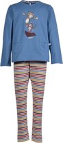 Woody Meisjes-Dames pyjama - Kat  - Blauw - 202-1-BSL-S/845 - 4j