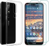 Nokia 4.2 Silicone hoesje + Tempered Glas Screenprotector