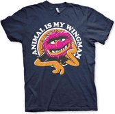 The Muppets Heren Tshirt -2XL- Animal Is My Wingman Blauw