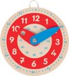 Goki Clock, leer klok, 10 cm, makkelijk voor kinderhand