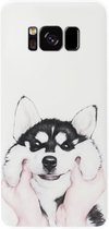 ADEL Siliconen Back Cover Softcase Hoesje voor Samsung Galaxy S8 Plus - Husky Hond