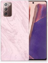 Smartphone hoesje Samsung Note 20 Leuk Hoesje Marble Pink