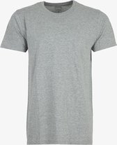 Unsigned heren T-shirt katoen/viscose - Grijs - Maat XXL