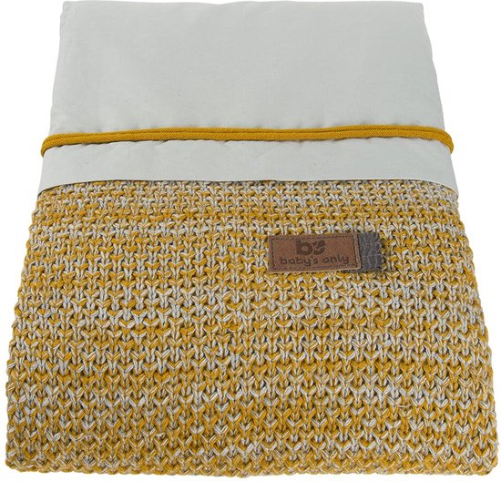 Babydecke Doppelkrepp Gelb Mustard Lob117 main image 1