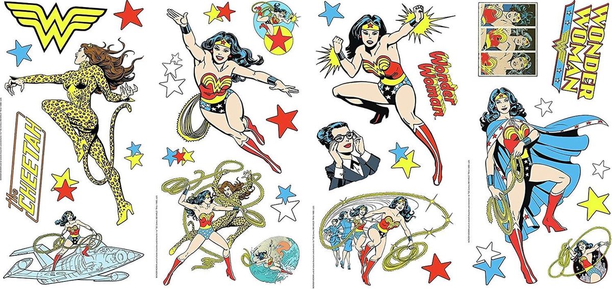 Roommates Muursticker Wonder Woman 91 X 176 Cm Vinyl 36-delig