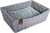 Duvo+ Oyster mand rechthoekig in katoentouw Grijs 45x34x16cm