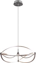 LED Hanglamp - Trion Charis - 42W - Warm Wit 3000K - Dimbaar - Rond - Mat Nikkel - Aluminium - BSE