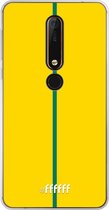 Nokia X6 (2018) Hoesje Transparant TPU Case - FSC Groen & Geel #ffffff