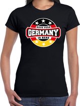 Have fear Germany is here / Duitsland supporter t-shirt zwart voor dames XL