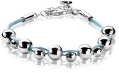 Zinzi zilveren armband koord turquoise 18-21cm ZIA1166B