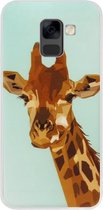 ADEL Siliconen Back Cover Softcase Hoesje Geschikt Voor Samsung Galaxy A8 (2018) - Giraffe