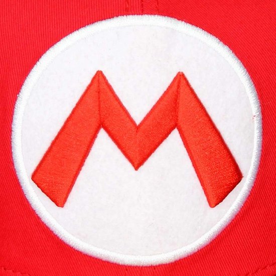 Super Mario Big M Snapback Cap Pet Rood/Wit - Officiële Merchandise - Super Mario