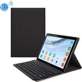 Let op type!! A18 linnen textuur afneembare magnetische kunststof Bluetooth toetsenbord bescherming lederen case voor Huawei MediaPad M5 10 8 Pro/10 8  met standaard (zwart)