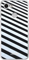 Google Pixel 3 Hoesje Transparant TPU Case - Mono Tiles #ffffff