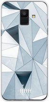 Samsung Galaxy A6 (2018) Hoesje Transparant TPU Case - Mirrored Polygon #ffffff