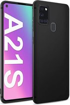 Samsung Galaxy A21S  - Soft  Silicone Hoesje - zwart