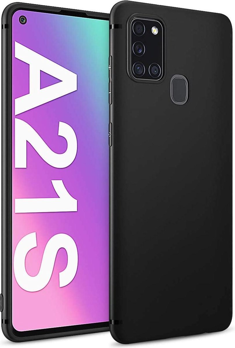Soft Backcover Hoesje Geschikt voor: Samsung Galaxy A21S - Soft Silicone - zwart
