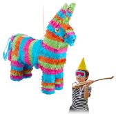 Relaxdays pinata ezel - feestartikel - verjaardag - piñata - zelf vullen - kinderen - deco