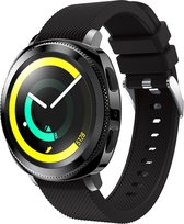Siliconen Smartwatch bandje - Geschikt voor  Samsung Gear Sport silicone band - zwart - Horlogeband / Polsband / Armband