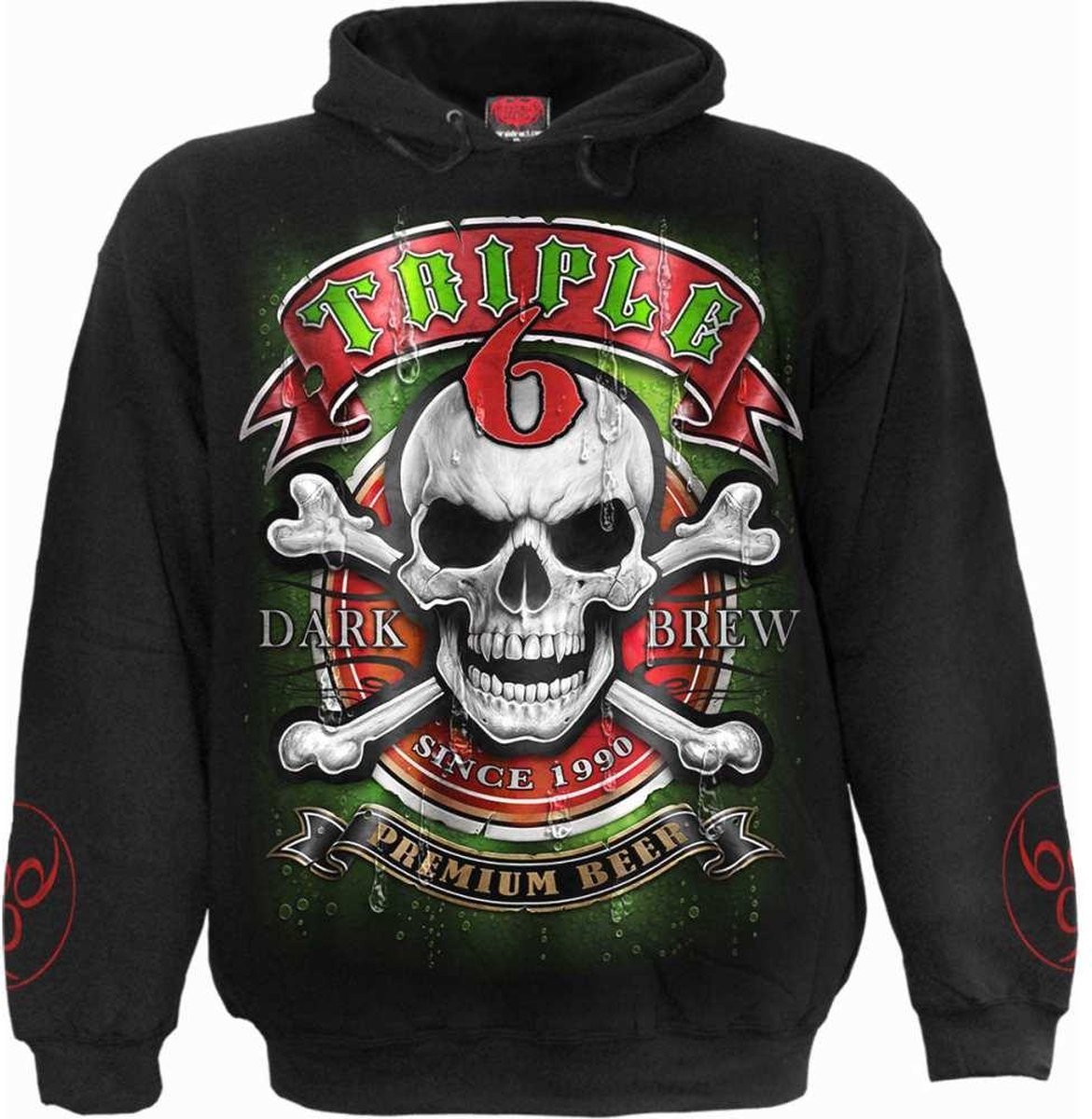 Spiral Hoodie/trui -S- TRIPLE 6 Zwart