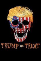 Trump or Treat Notebook: checkered, 120 pages in white, format 6x9 inches (about DIN A5, 15x23cm), matte softcover