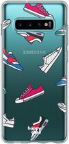 HappyCase Galaxy S10 Flexibel TPU Hoesje Sneaker Print