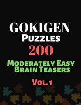 Gokigen Puzzles Brain Teasers Book Vol.1: 200 Moderately Easy Logic Memory Improvement Games for Teens and Adults to Pass Time and have Fun: Large Pri