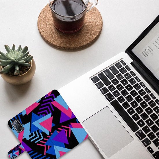 Portefeuille OPPO A72 | OPPO A52 Cuir PU Portefeuille pour Funky Triangle