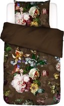 ESSENZA Fleur Dekbedovertrek Chocolade - Eenpersoons – 140x200/220 cm