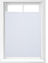 store plissé relaxdays - store plissé blanc - sans perçage - pliable - frais. tailles 80x130cm