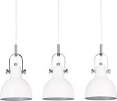 relaxdays hanglamp met 3 lampenkappen, pendellamp, verstelbaar, plafondlicht