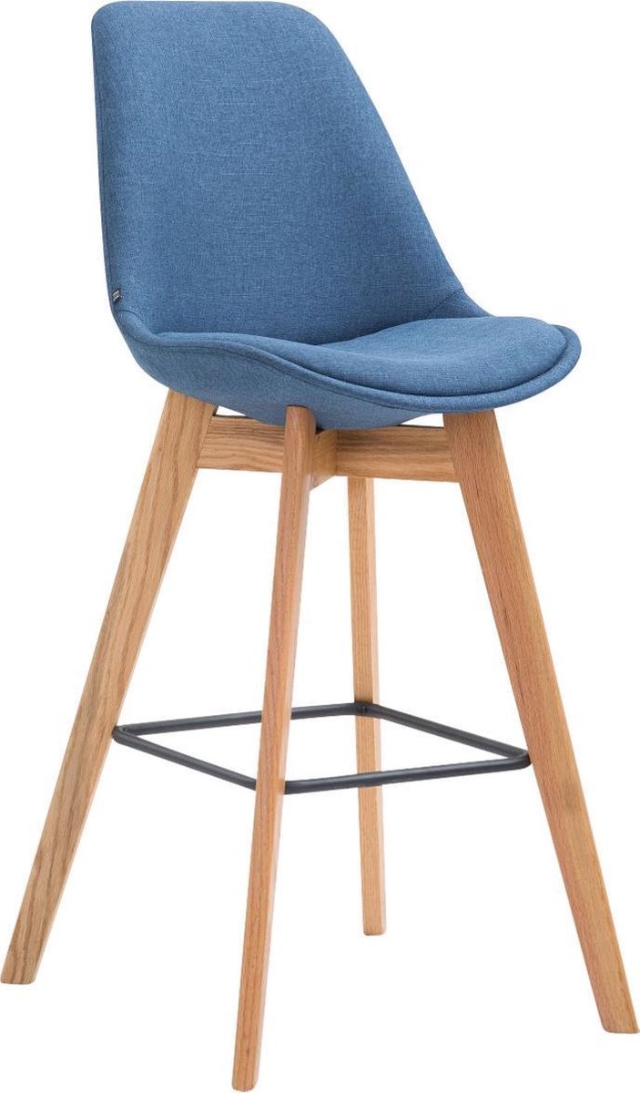 CLP Metz Barkruk - Stof blauw natura