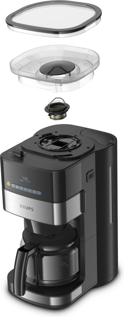 Krups Grind & Brew KM8328 - Koffiezetapparaat met ingebouwde koffiemolen - 1.25L - Warmhoudfunctie -Zwart thumbnail 3