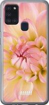 Samsung Galaxy A21s Hoesje Transparant TPU Case - Pink Petals #ffffff