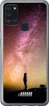 Samsung Galaxy A21s Hoesje Transparant TPU Case - Watching the Stars #ffffff