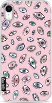 Casetastic Apple iPhone XR Hoesje - Softcover Hoesje met Design - Eyes Pink Print