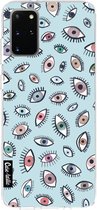 Casetastic Samsung Galaxy S20 Plus 4G/5G Hoesje - Softcover Hoesje met Design - Eyes Blue Print