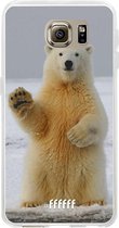 Samsung Galaxy S6 Hoesje Transparant TPU Case - Polar Bear #ffffff
