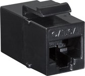 LogiLink UTP CAT6a Gigabit Keystone module RJ45 - RJ45 - compact / zwart