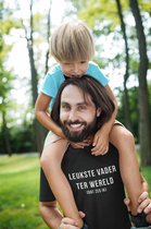 Leukste Vader Ter Wereld | Vaderdag cadeau | Cadeau voor Hem | Verjaardag Shirt | Humor | Grappige T-Shirt Maat M