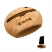 RYTMZ Mini houten staander/klankkast voor GSM | massief beukenhout | duurzaam