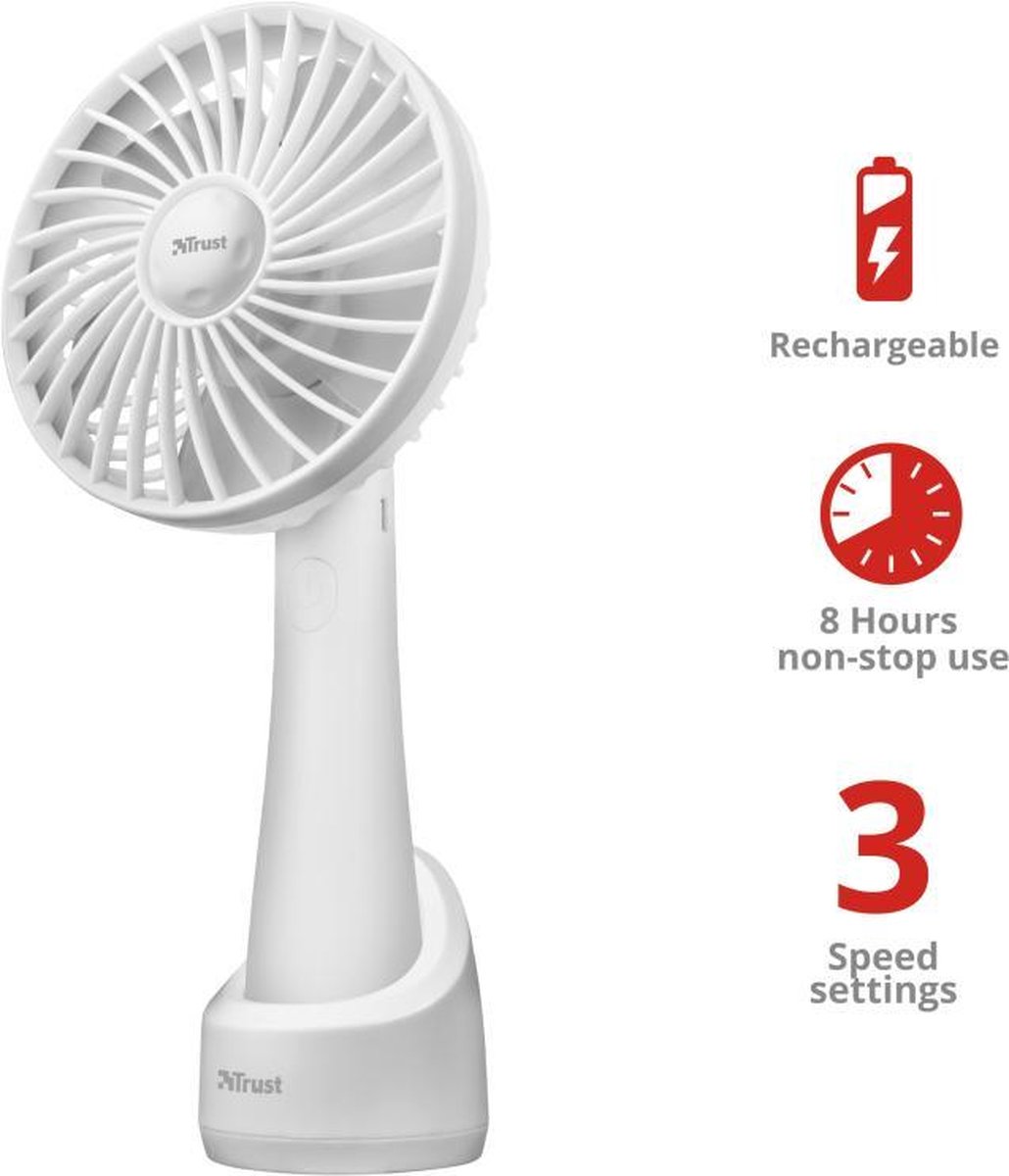 trust Ventu-Go Portable Cooling Fan – white