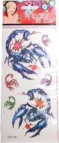 Lg-imports Schorpioentattoo Azië 10,5 X 19 Cm Blauw 6-delig