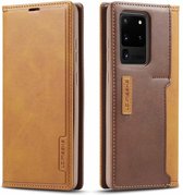 Samsung Galaxy S20 Plus Hoesje wallet case Portemonnee Hoesje - cognac  bruin