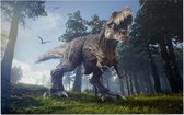 Dinosaurus T-Rex screamer massive attack - Foto op Forex - 90 x 60 cm
